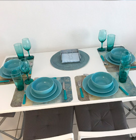 Mesa lista para cena - Be in Miami